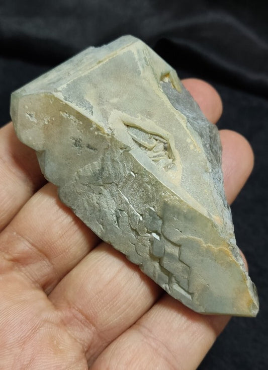 Double Terminated Smoky Light Blue Quartz with Chlorite Inclusions 101 grams