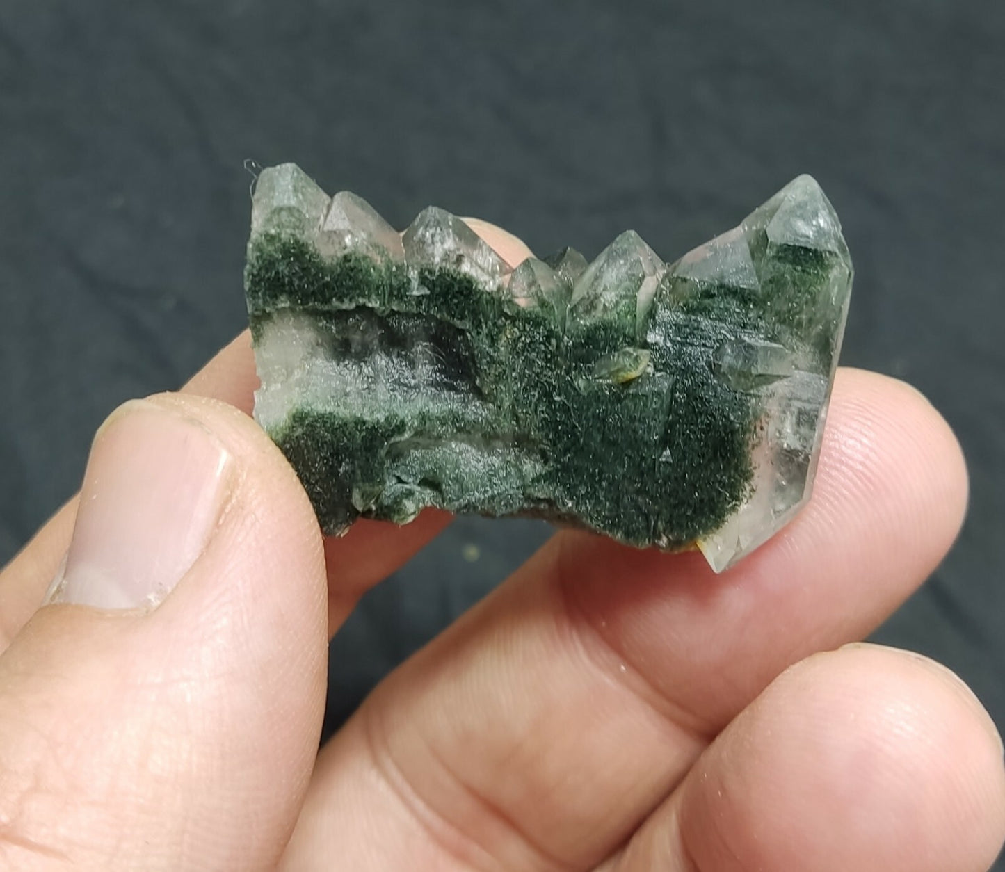 A very Aesthetic Natural beautifully terminated Chlorite Quartz crystal 12 grams