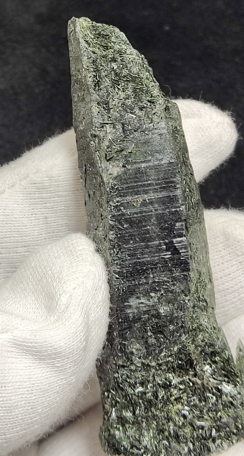 An Aesthetic Natural etched terminated Chlorite Quartz crystal specimen 50 grams