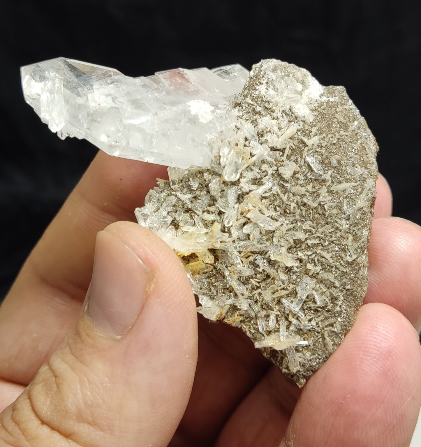 An Aesthetic terminated faden Quartz specimen In Matrix 38 grams