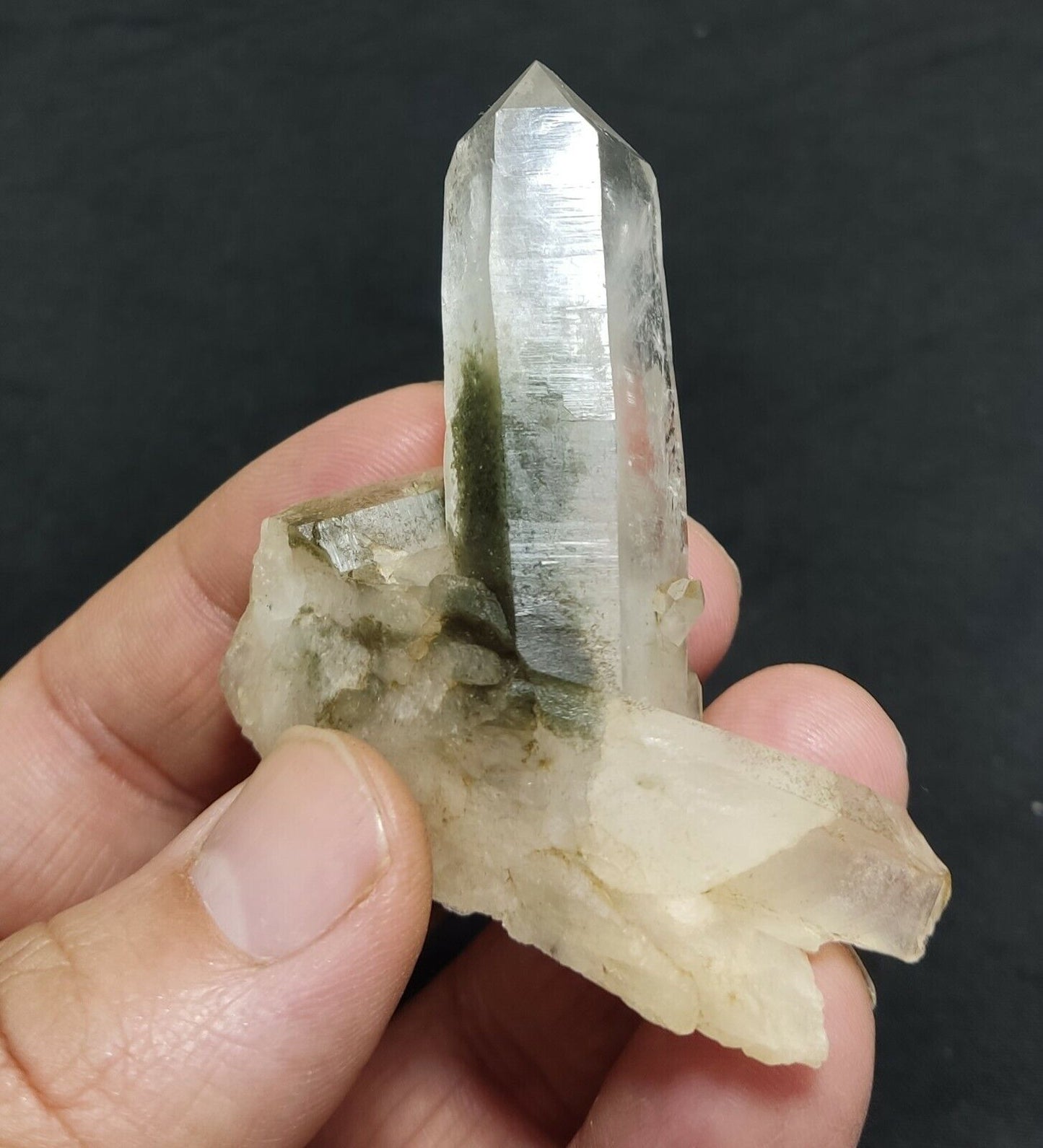 A very Aesthetic Natural beautifully terminated Chlorite Quartz crystal 54 grams