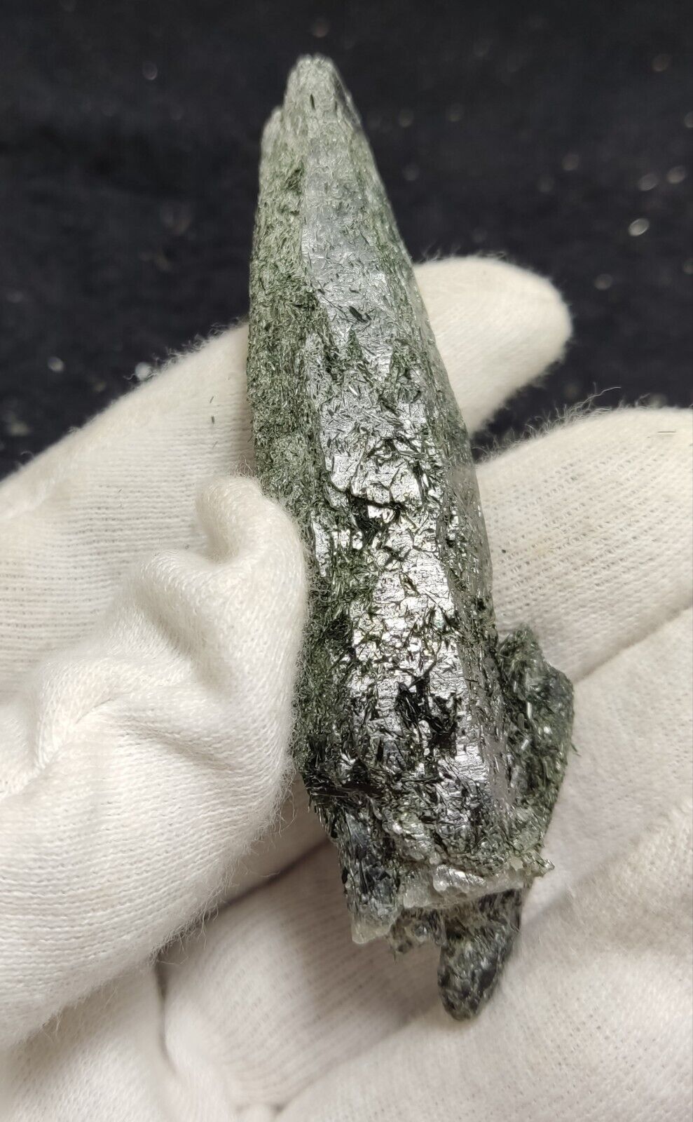 An Aesthetic Natural terminated Chlorite Quartz crystal specimen 43 grams