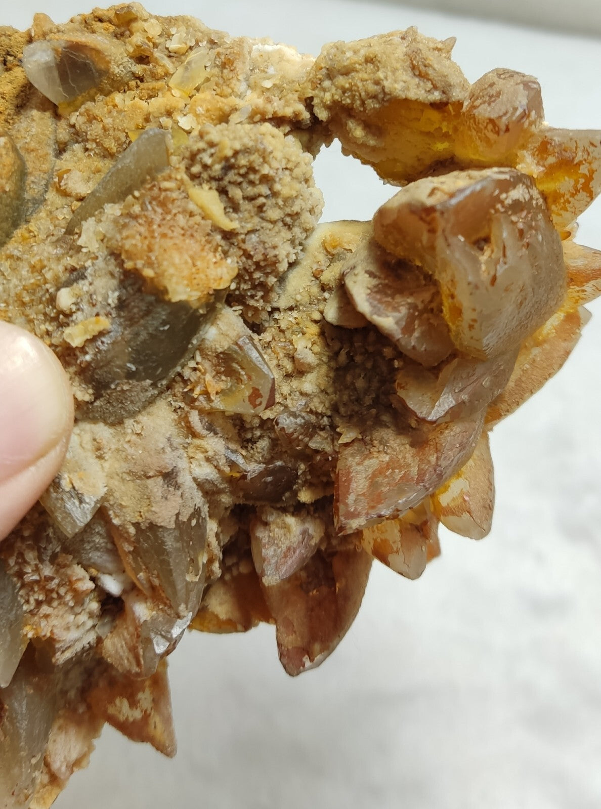 An Aesthetic Naturally terminated specimen of dogtooth calcite 459 grams