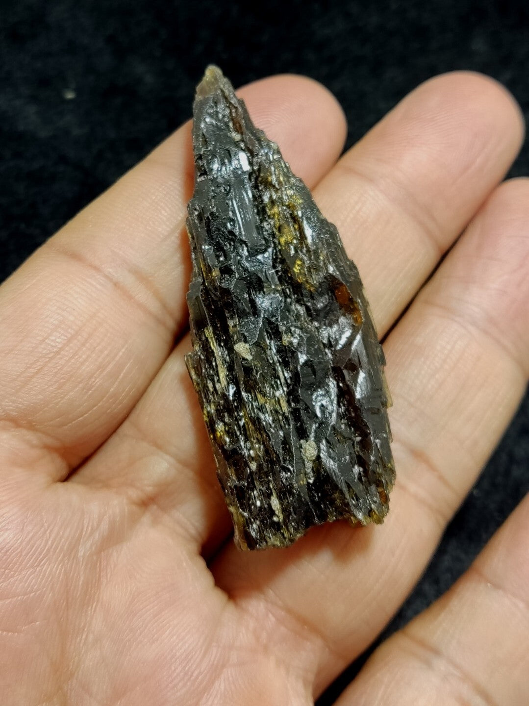 Single etched Epidote Crystal 20 grams