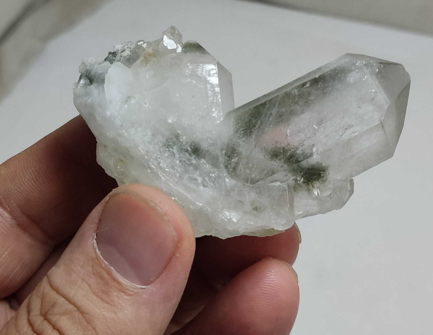 An Aesthetic Natural beautifully terminated Chlorite Quartz specimen 55 grams
