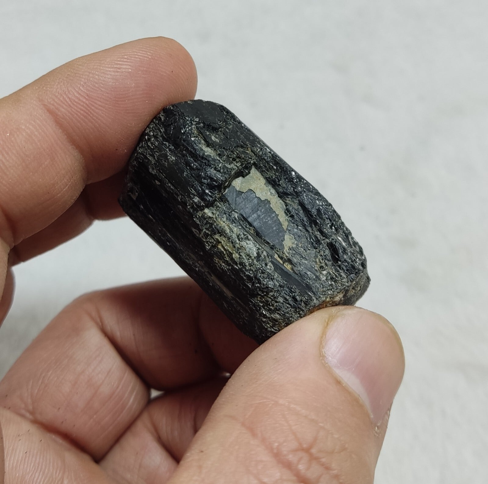 An amazing specimen of terminated black tourmaline 46 grams