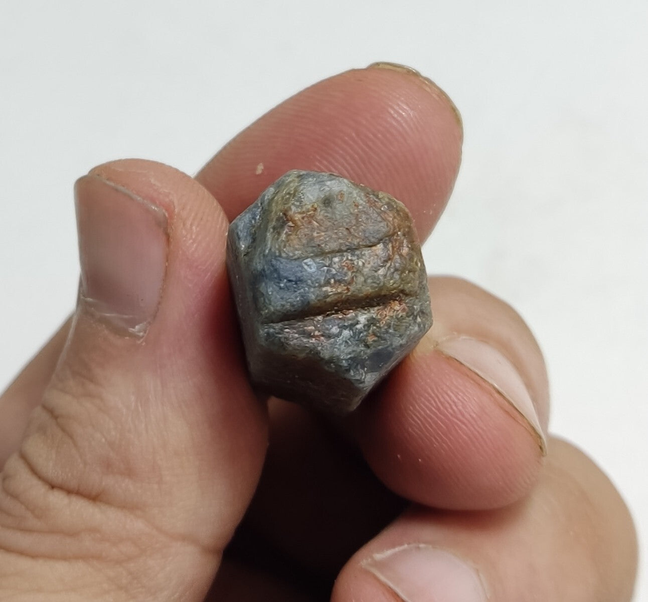 An aesthetic specimen of terminated sapphire crystal 23 grams