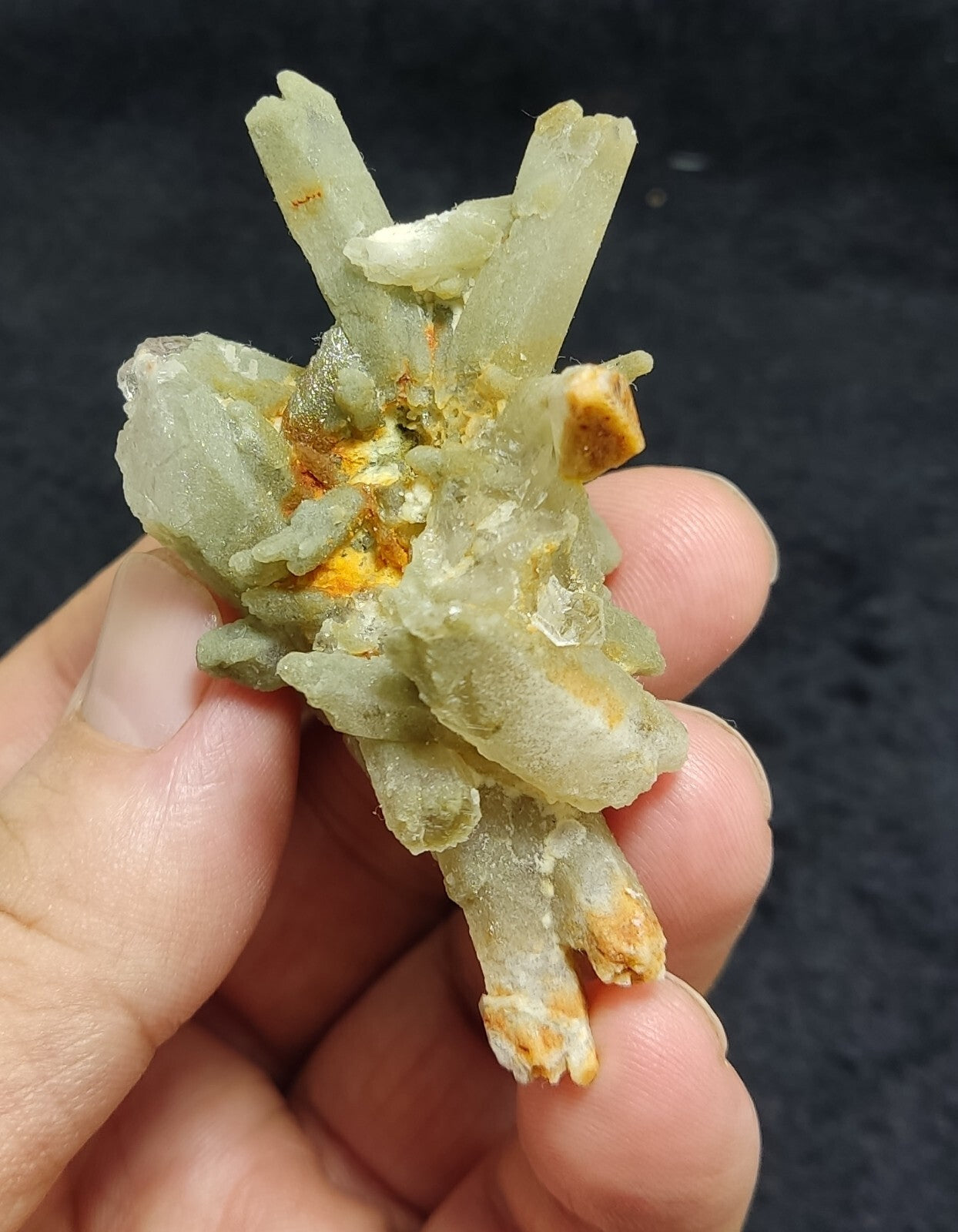 An Aesthetic terminated chlorite Quartz cluster 45 grams