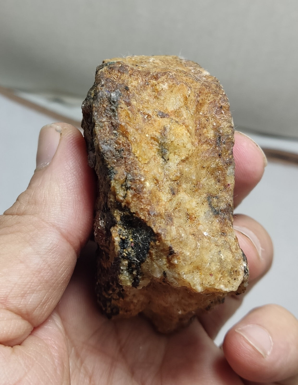 An Aesthetic specimen of zircon crytsals with biotite on matrix 215 grams