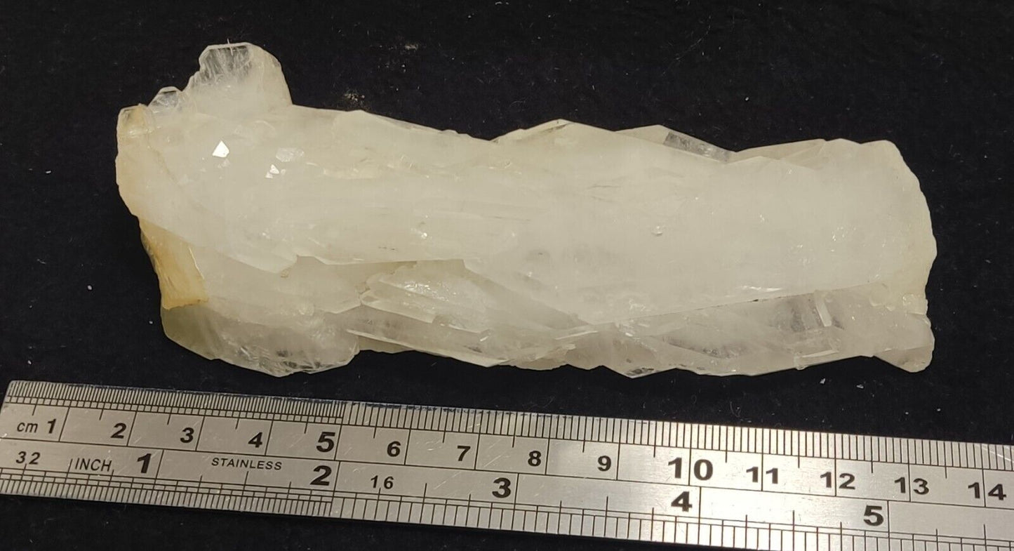 An aesthetic specimen of terminated faden Quartz crystals cluster 166 grams