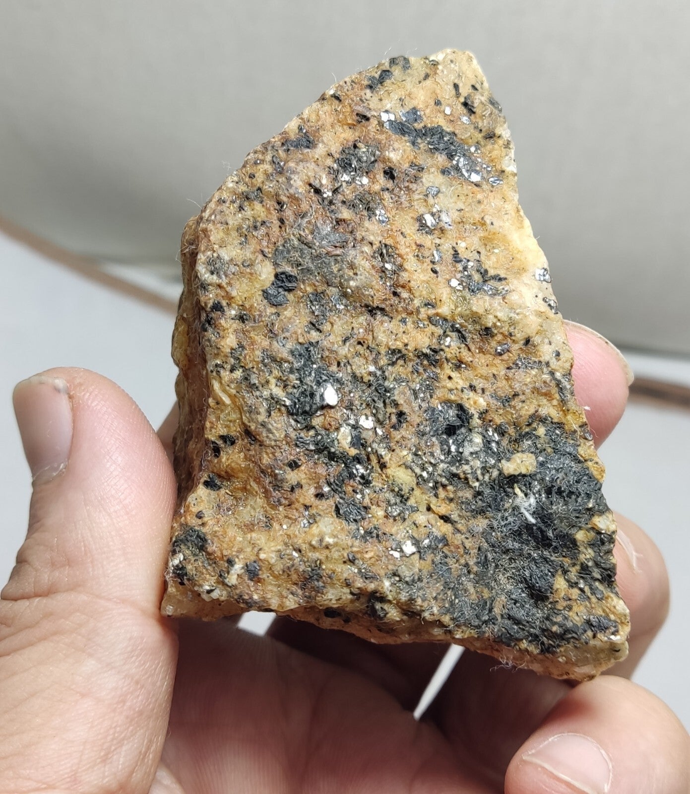 An Aesthetic specimen of zircon crytsals with biotite on matrix 215 grams