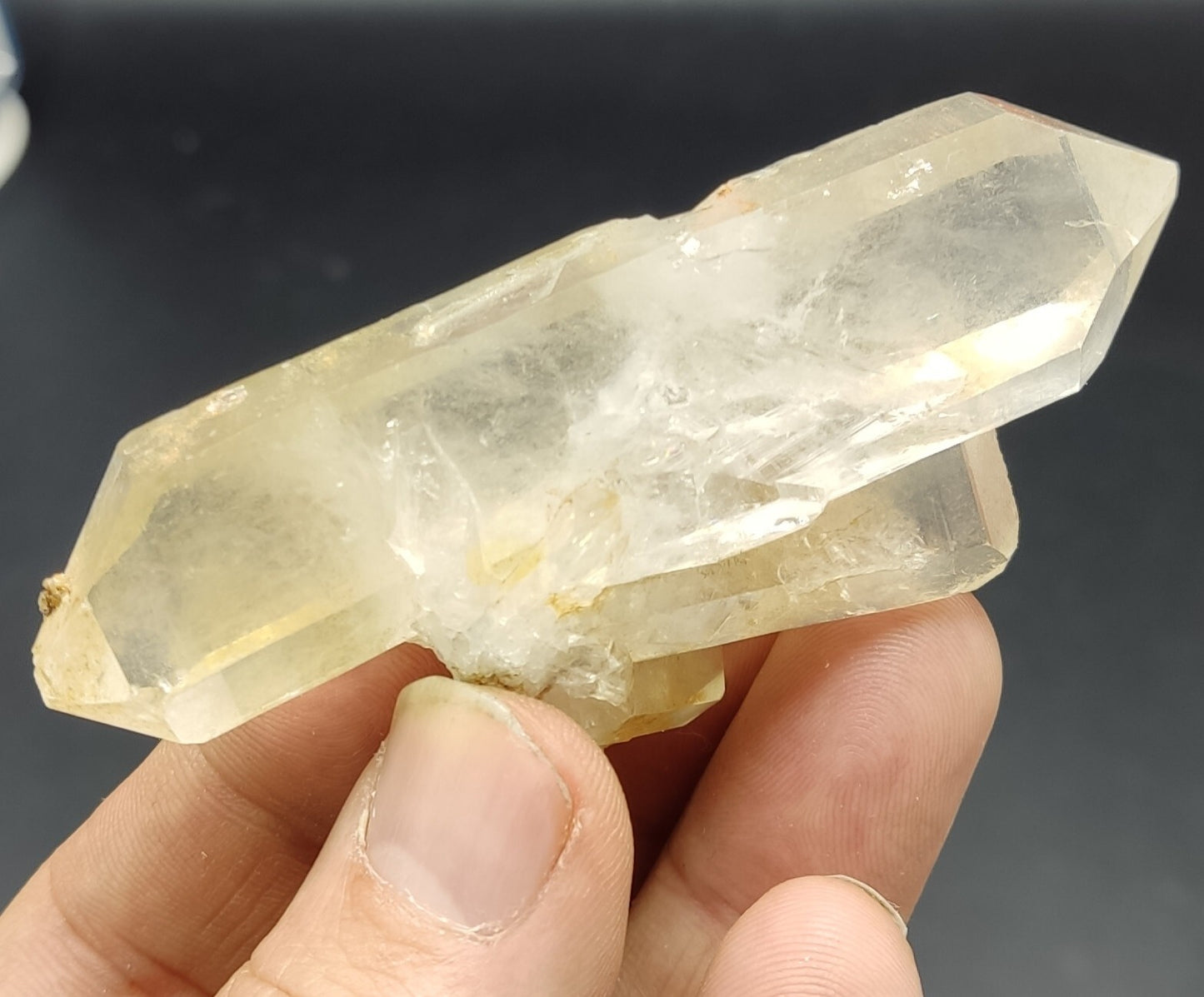 An Aesthetic gemmy double terminated Quartz crystal 68 grams