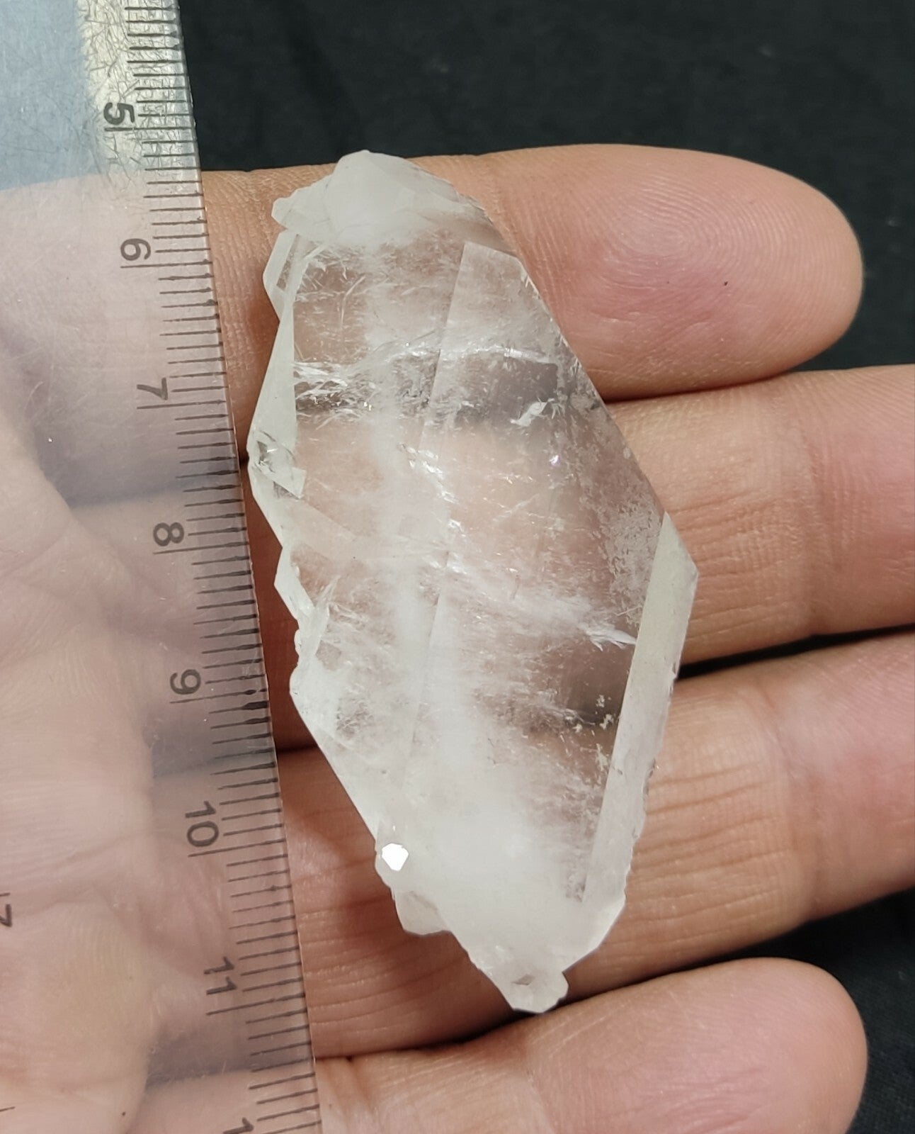 An amazing specimen of terminated faden Quartz crystal 30 grams