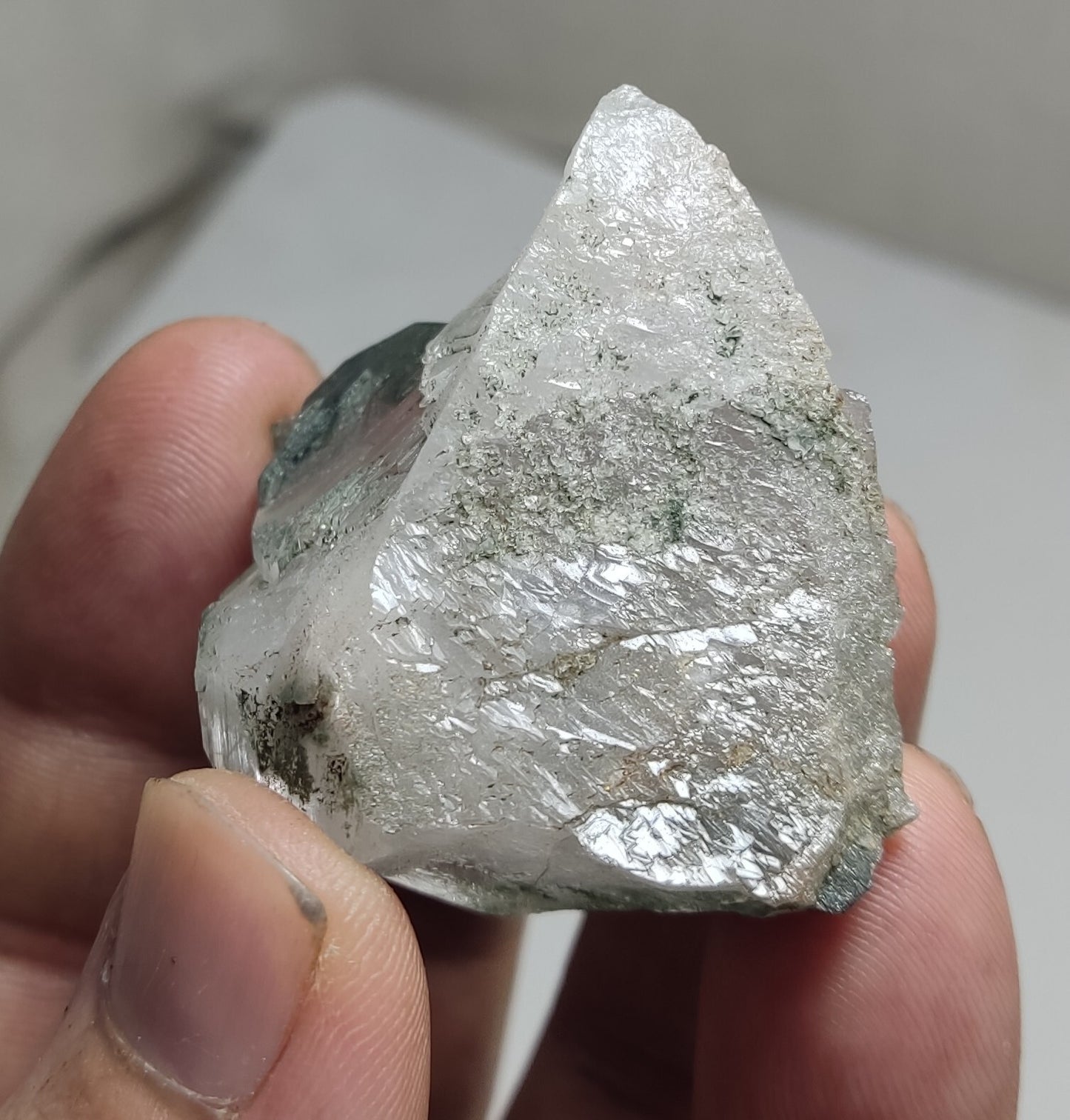 An Aesthetic terminated chlorite Quartz crystal specimen 49 grams
