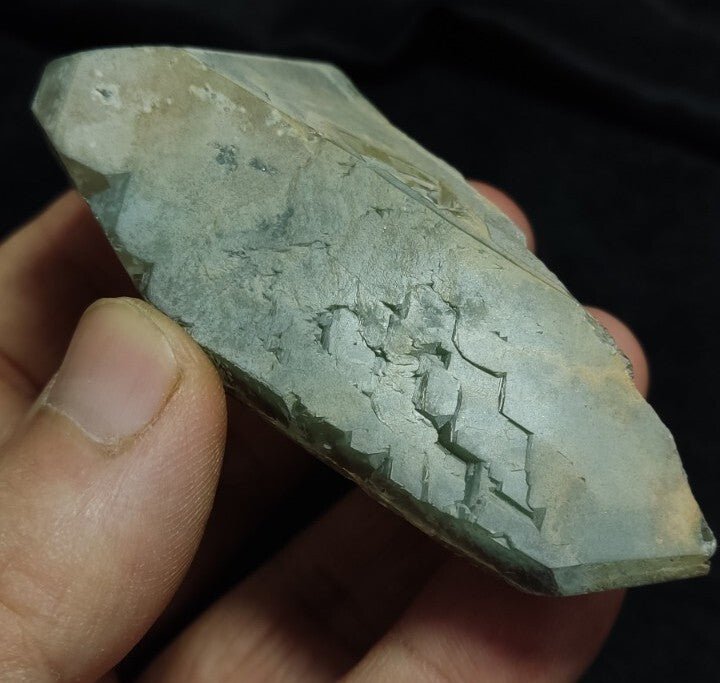 Double Terminated Smoky Light Blue Quartz with Chlorite Inclusions 101 grams