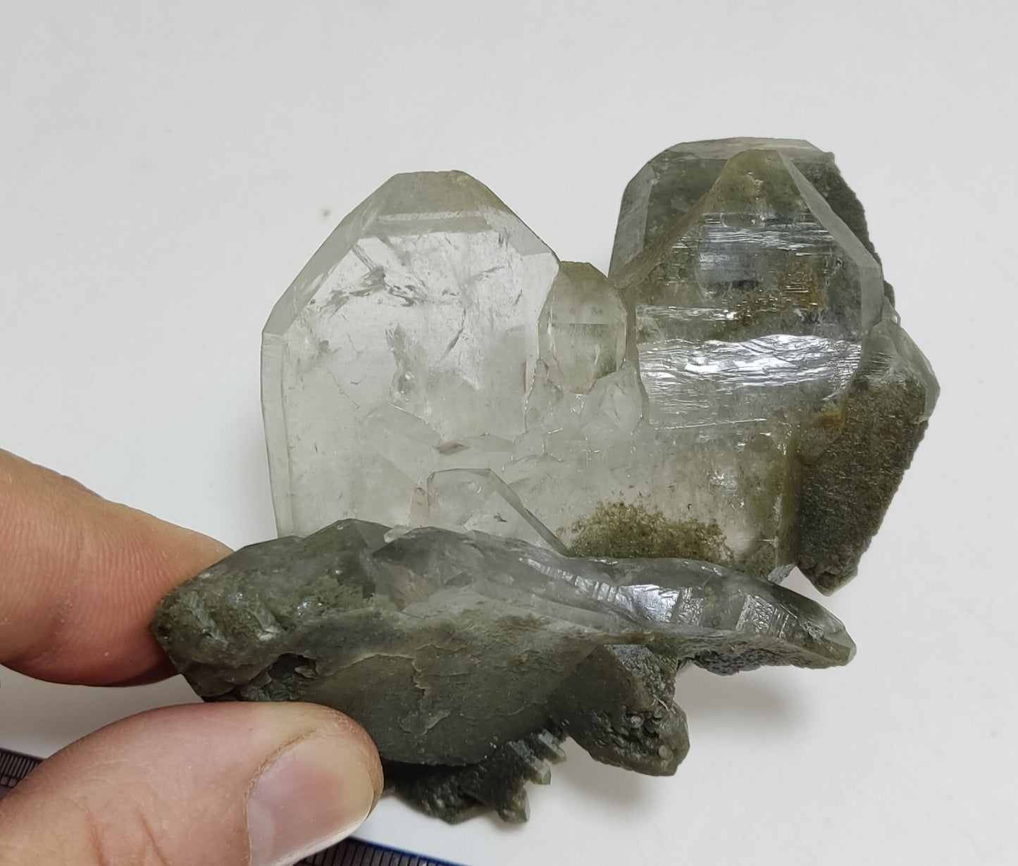 An Aesthetic Natural beautifully terminated Chlorite Quartz cluster 113 grams