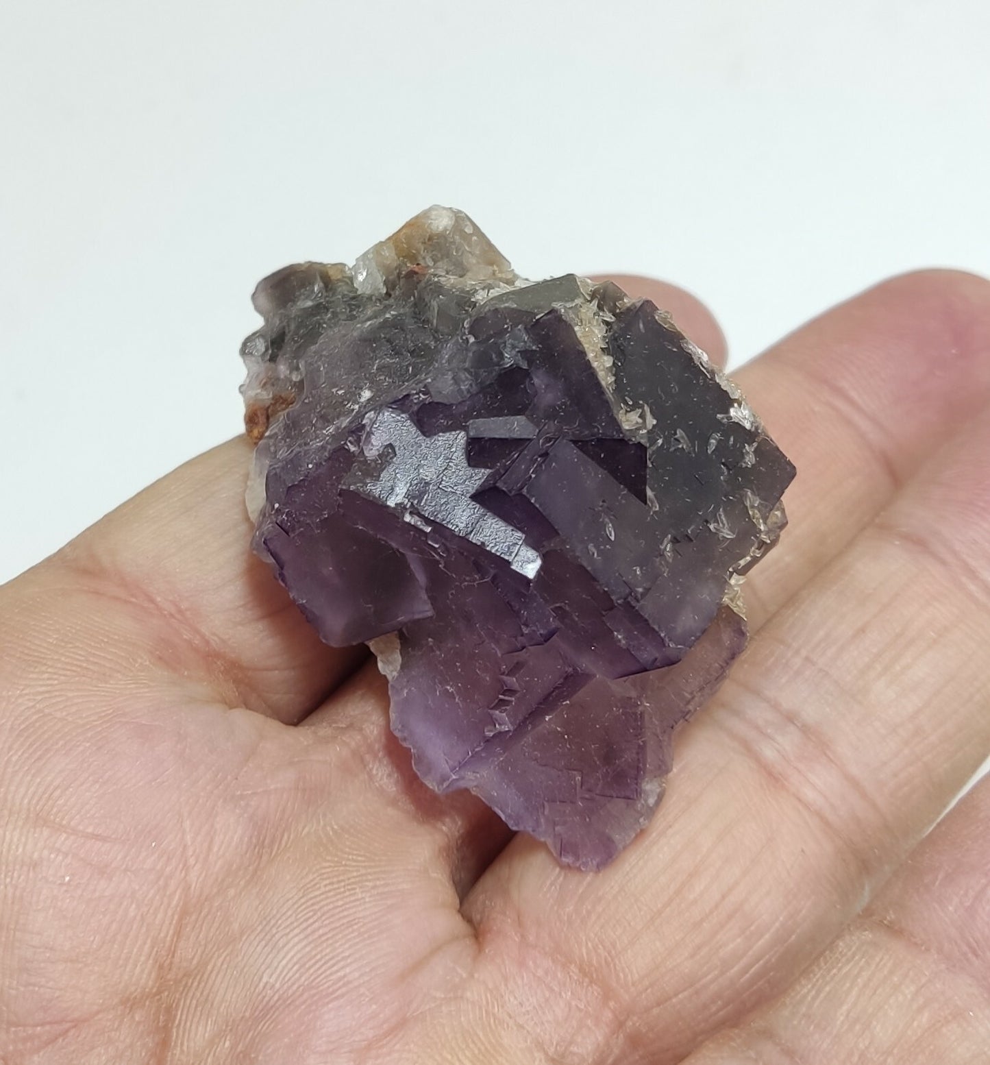 An amazing specimen of cubic purplish color Fluorite 73 grams