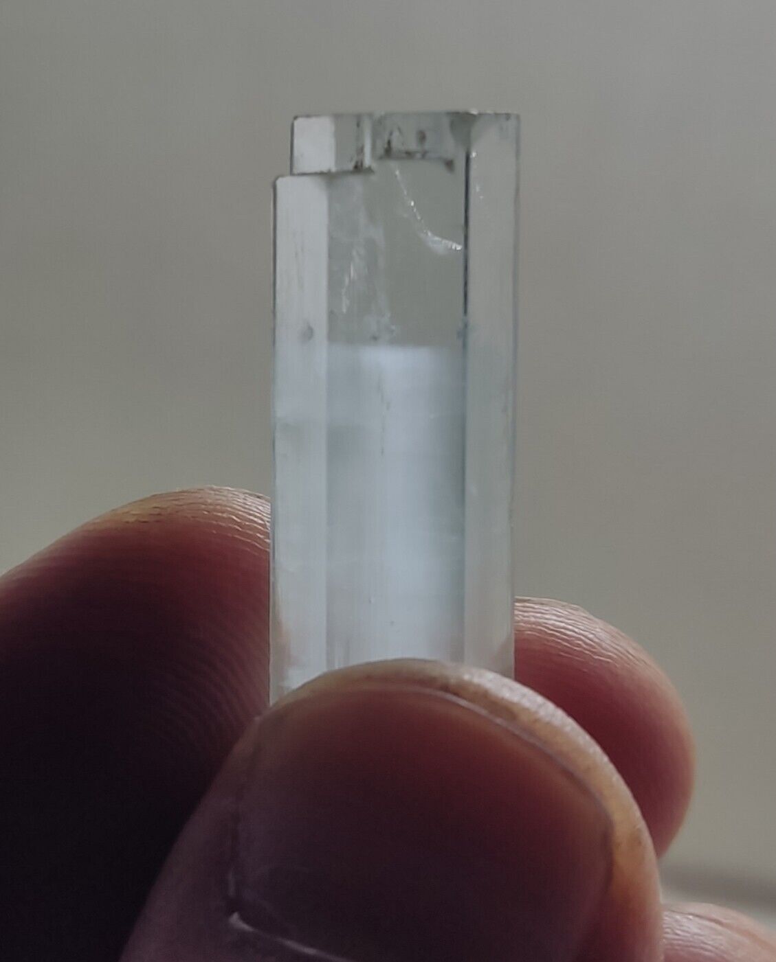 An Aesthetic specimen of double terminated aquamarine crystal 6 grams