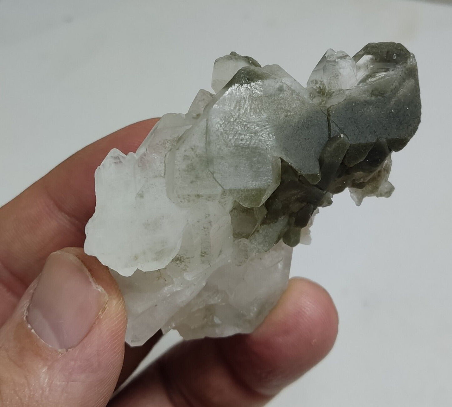 An Aesthetic Natural Quartz specimen with chlorite inclusions 58 grams