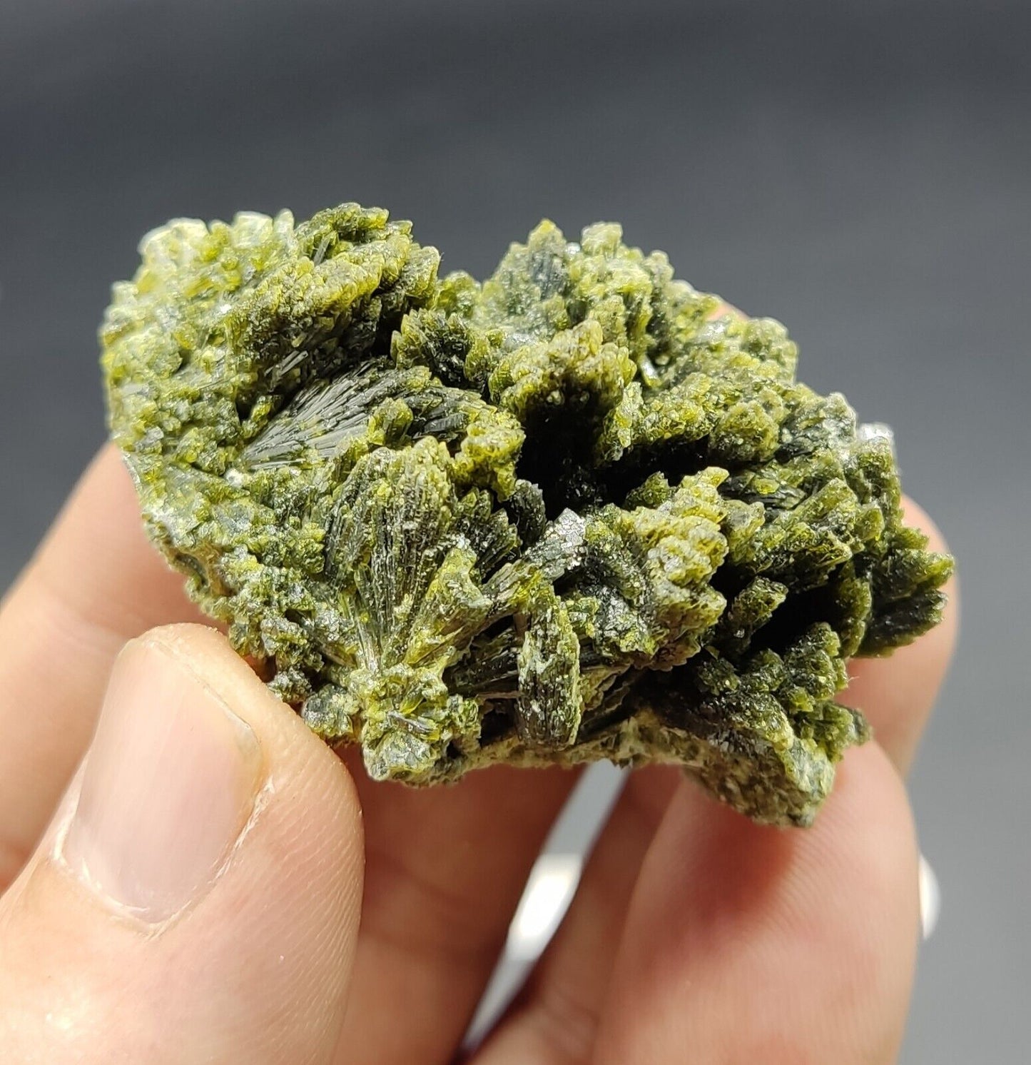 An Aesthetic specimen of epidote cluster 49 grams