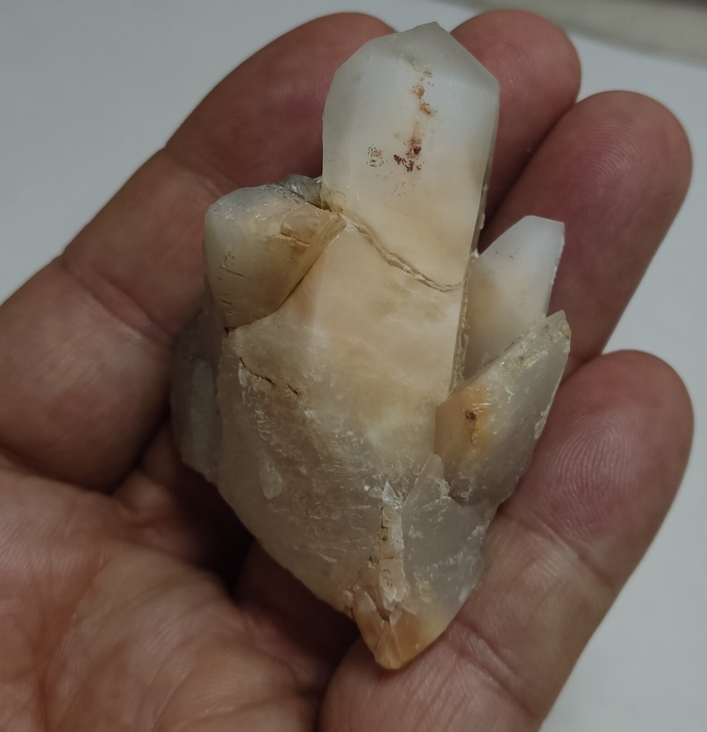 70 grams natural quartz crystal specimen with amphibole inclusions