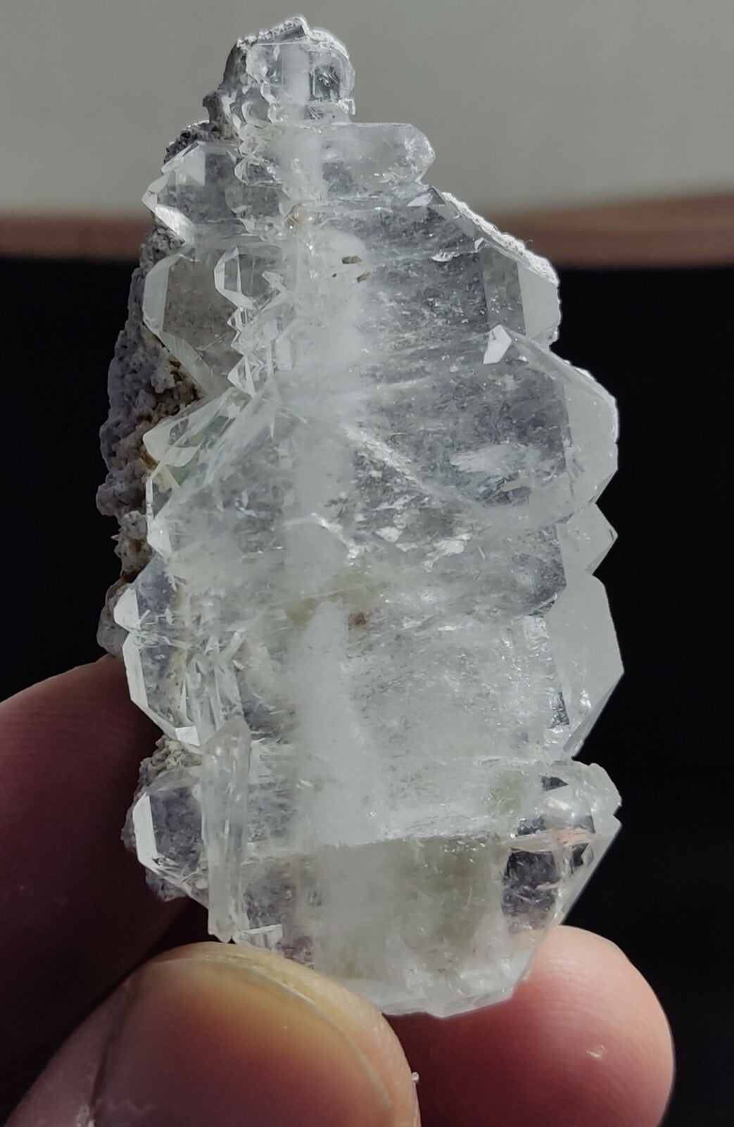 An amazing specimen of terminated faden Quartz crystal on matrix 37.5 grams