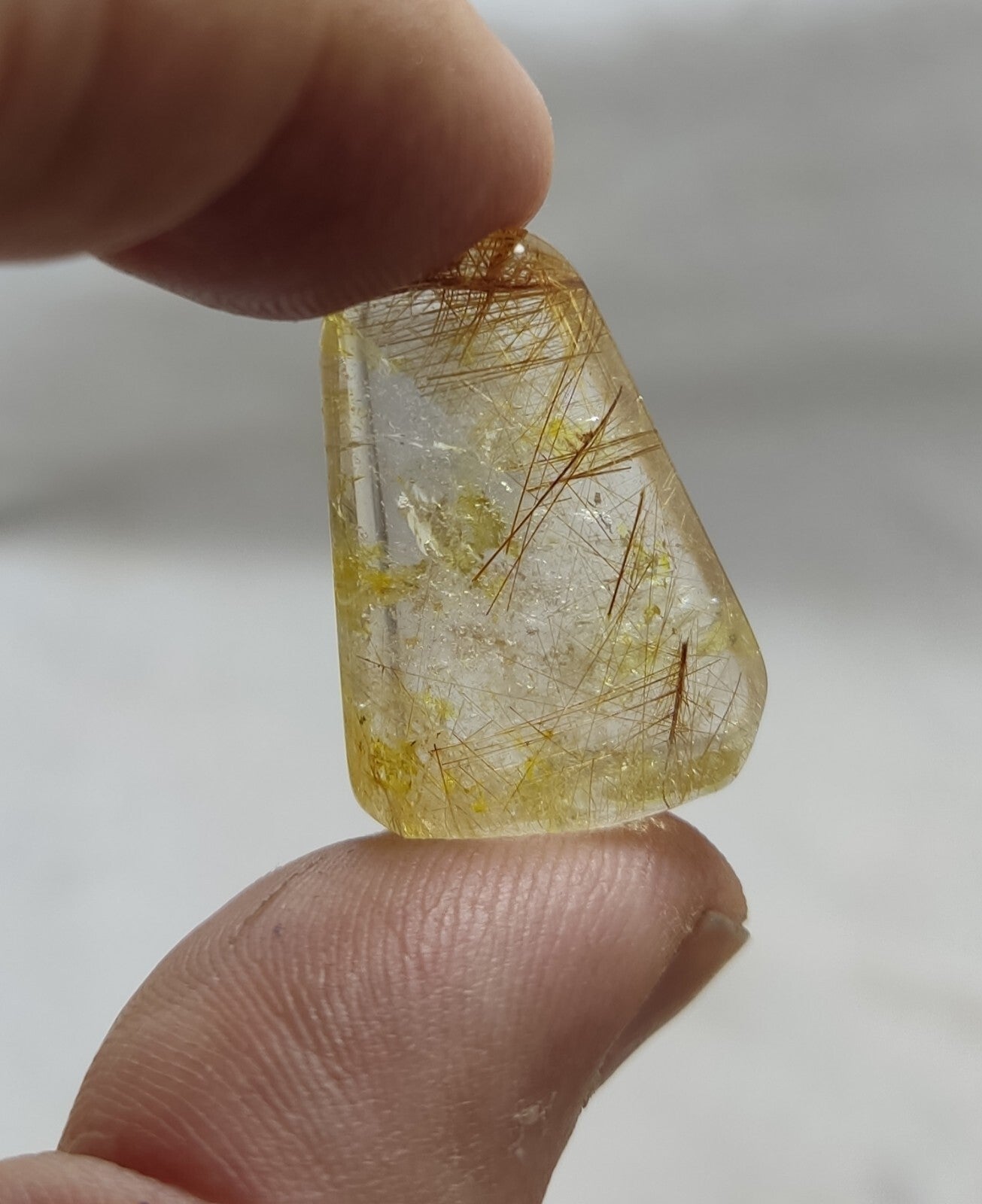 An amazing lot of Rutilated polished quartz tumbles 44 grams