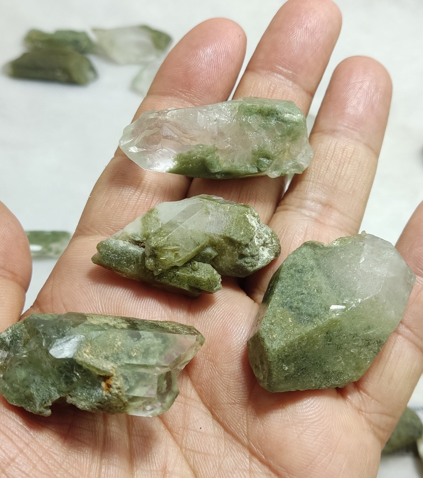 345 grams Chlorite Quartz crystals