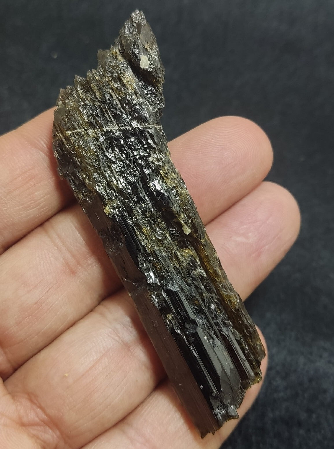 Single etched Epidote Crystal 34 grams