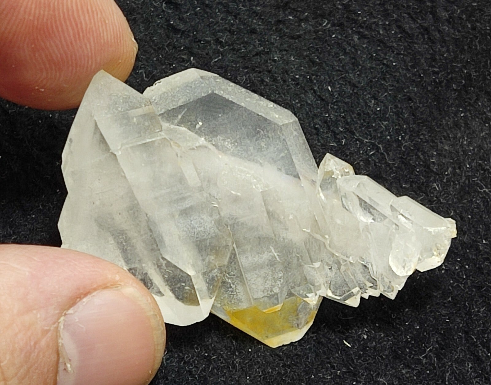 An amazing specimen of terminated faden Quartz crystal 19 grams
