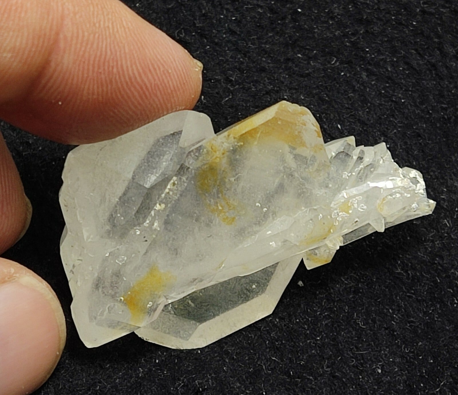 An amazing specimen of terminated faden Quartz crystal 19 grams