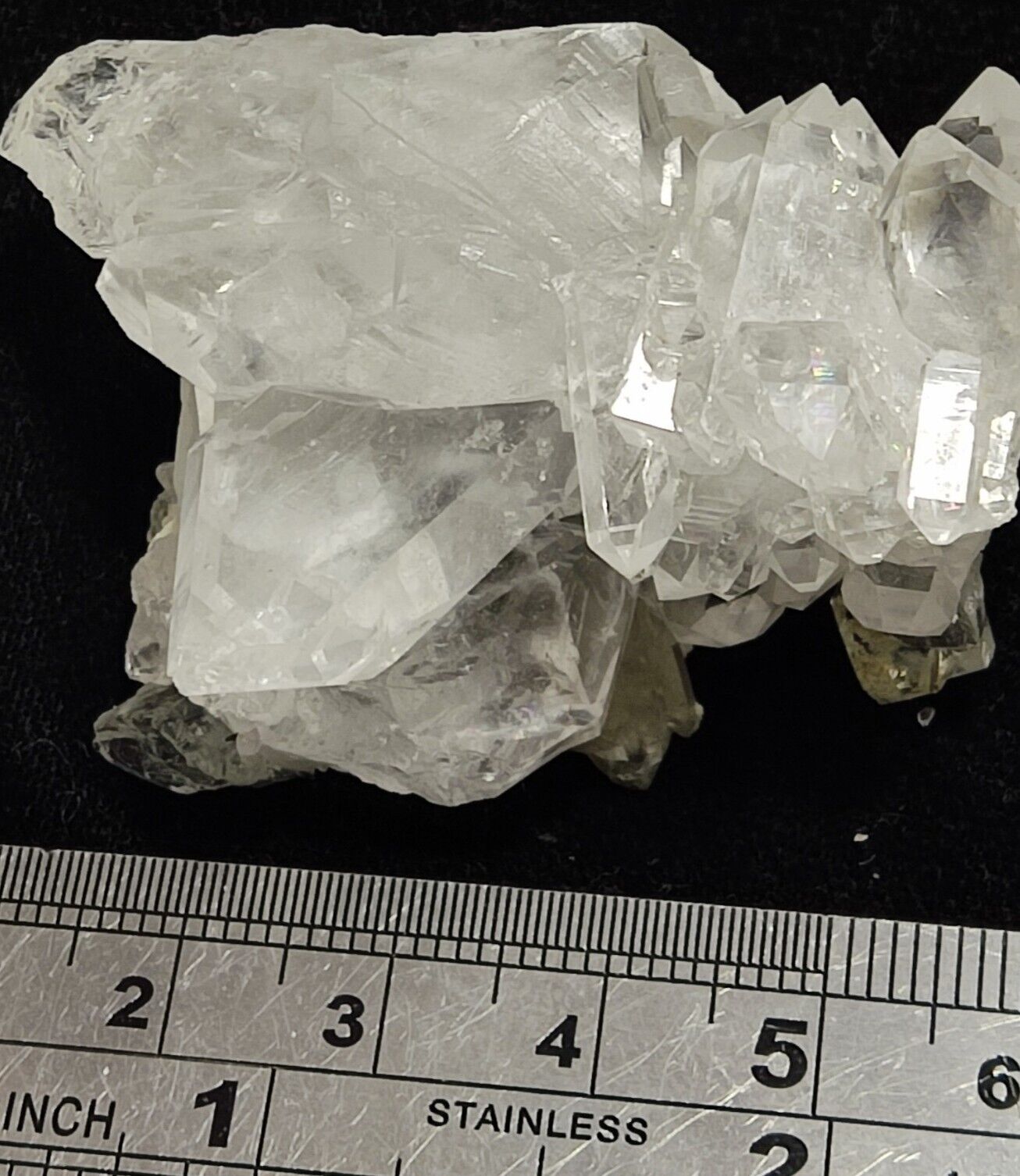 An Aesthetic Natural beautifully terminated Quartz cluster 54 grams