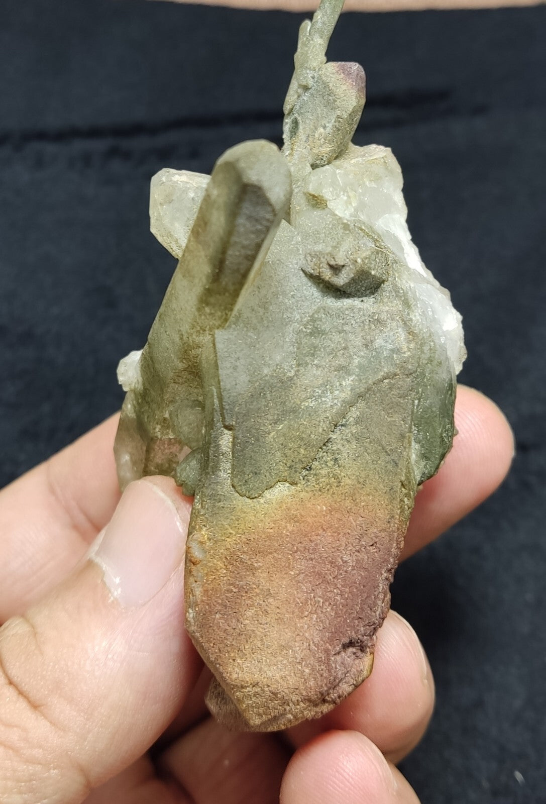 An Aesthetic Natural beautifully terminated Chlorite Quartz cluster 89 grams