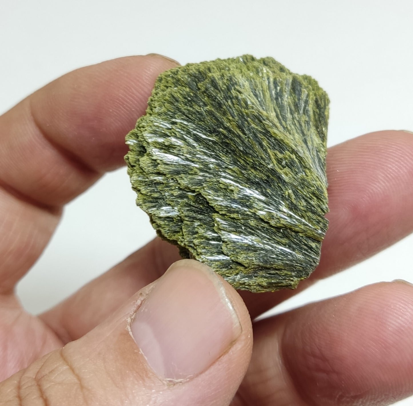 An aesthetic specimen of epidote crystal spray type 22 grams