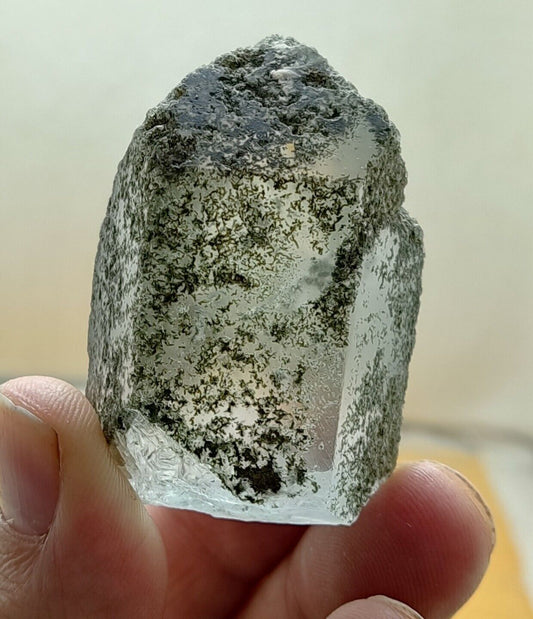 A very Aesthetic Natural beautifully terminated Chlorite Quartz crystal 90 grams