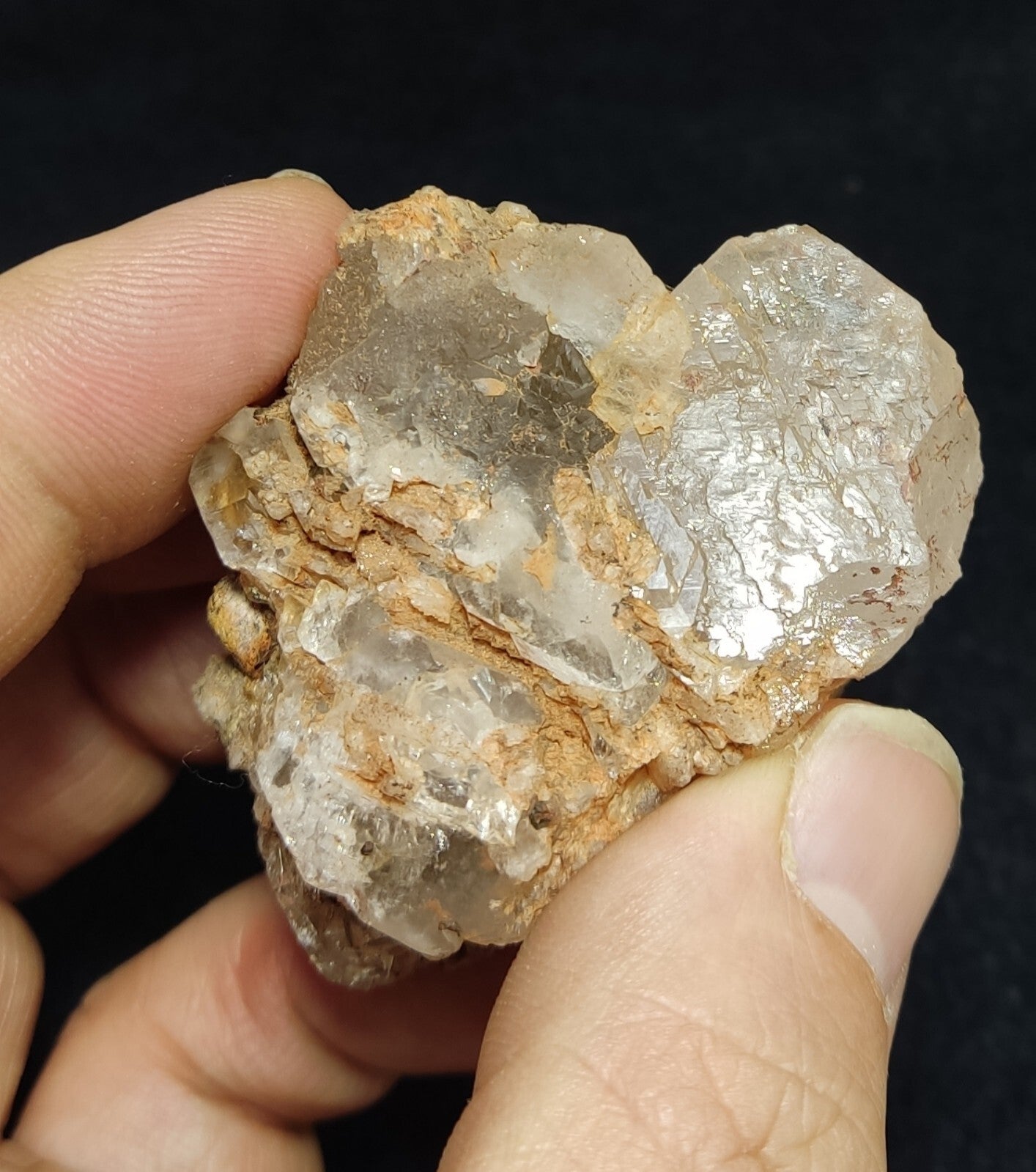 An Aesthetic terminated Quartz floater with aegirine inclusions 98 grams