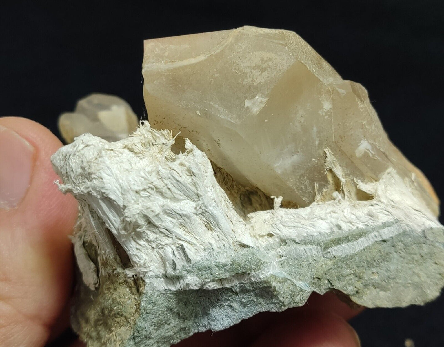 Amphibole included quartz cluster specimen 179 grams