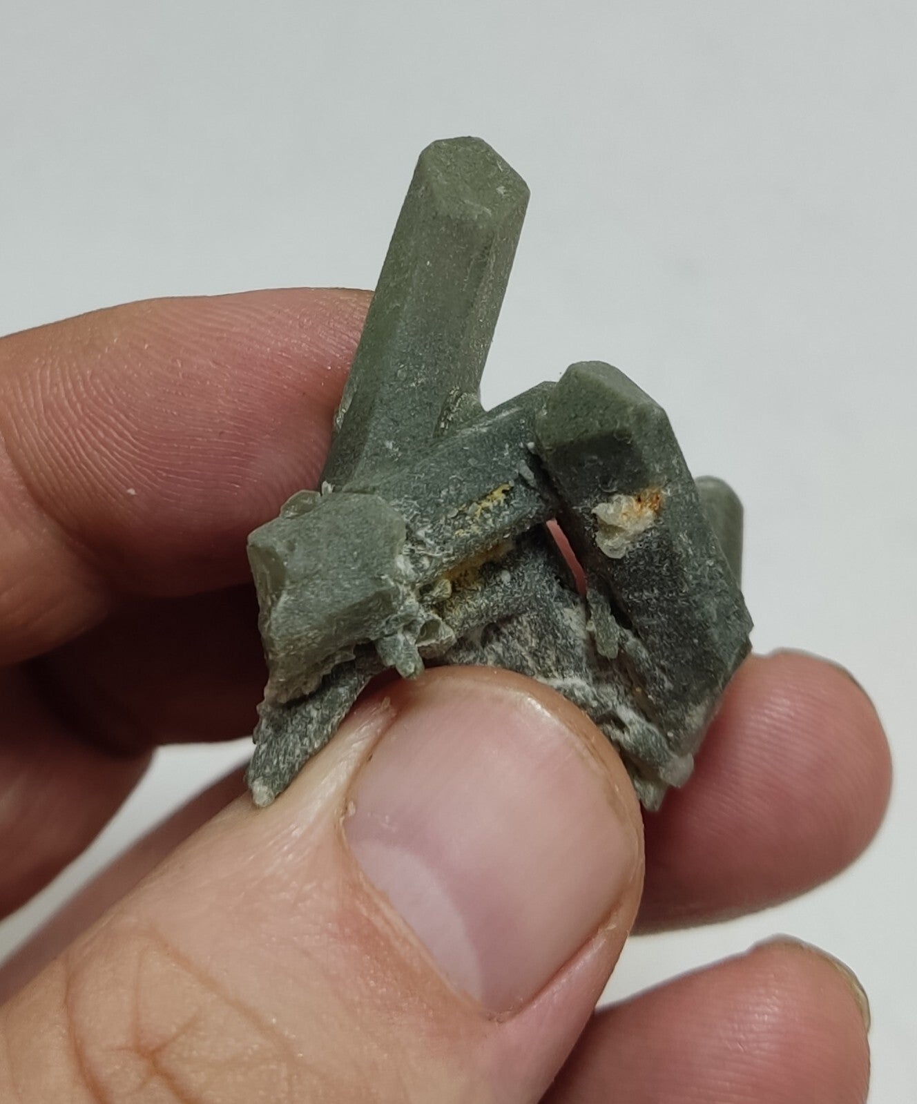 An Aesthetic terminated chlorite Quartz cluster 14 grams
