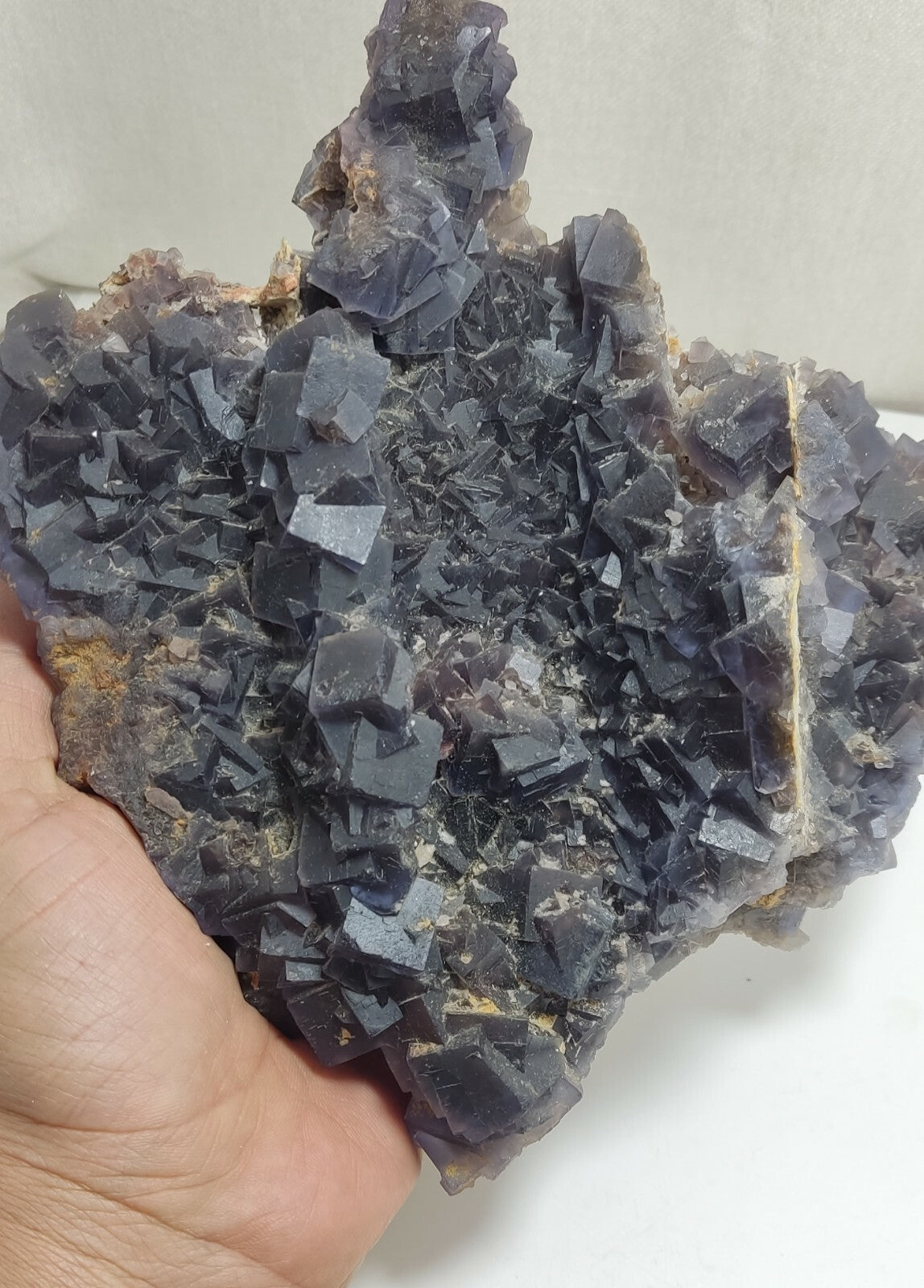 An amazing specimen of cubic light purple Fluorite 1830 grams