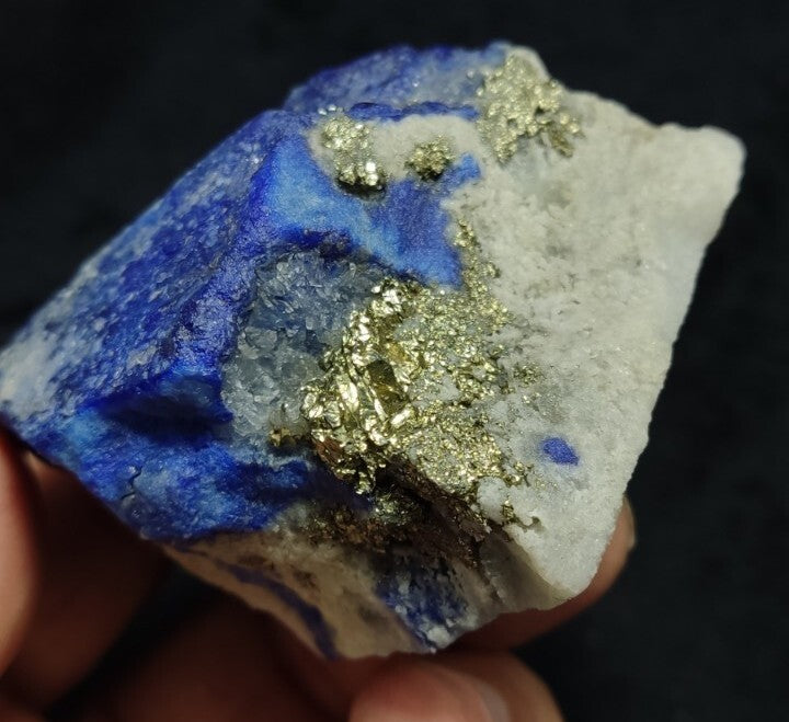 An aesthetic specimen of Lazurite with Pyrite on Matrix  196 grams