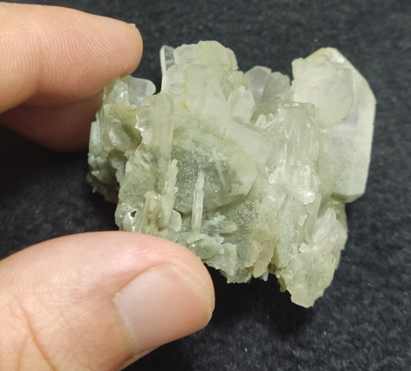 An Aesthetic specimen of chlorite Quartz cluster with brookite 62 grams