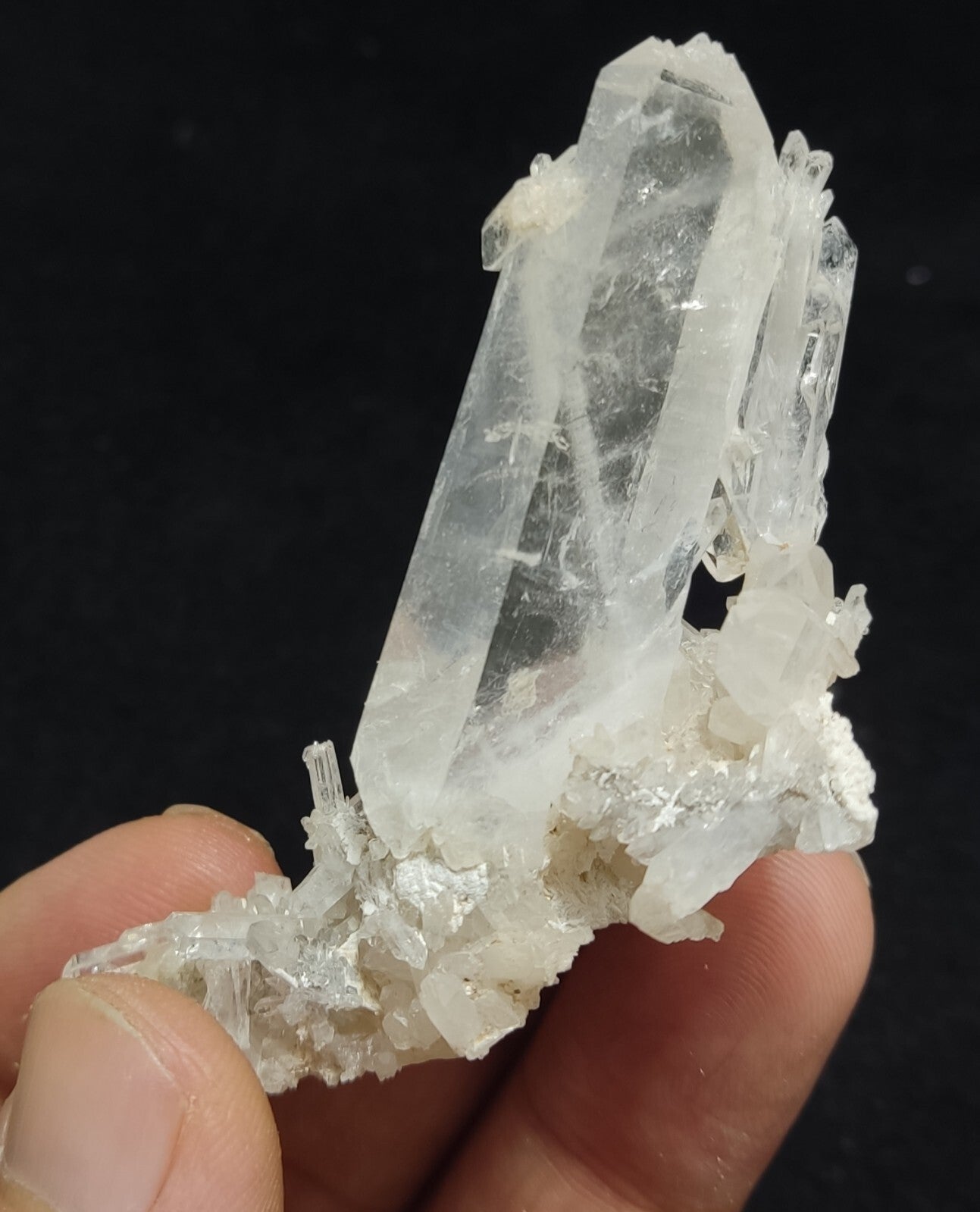 An Aesthetic specimen of faden Quartz crystal on matrix 28 grams