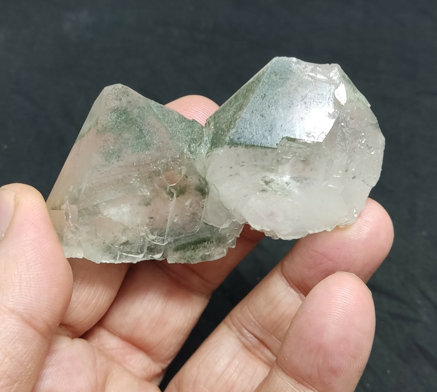 A very Aesthetic Natural beautifully terminated Chlorite Quartz crystal 82 grams