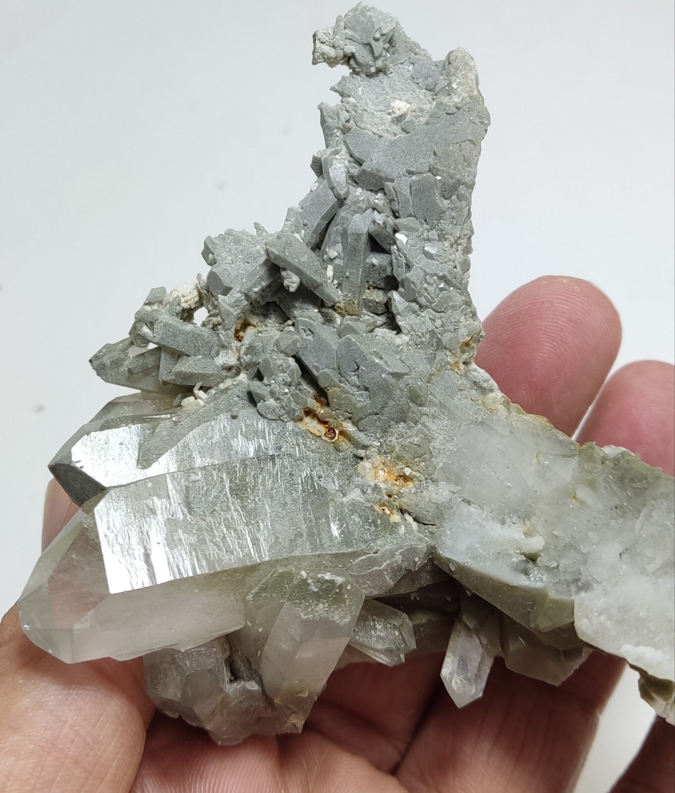 An Aesthetic Natural terminated chlorite Quartz specimen 210 grams