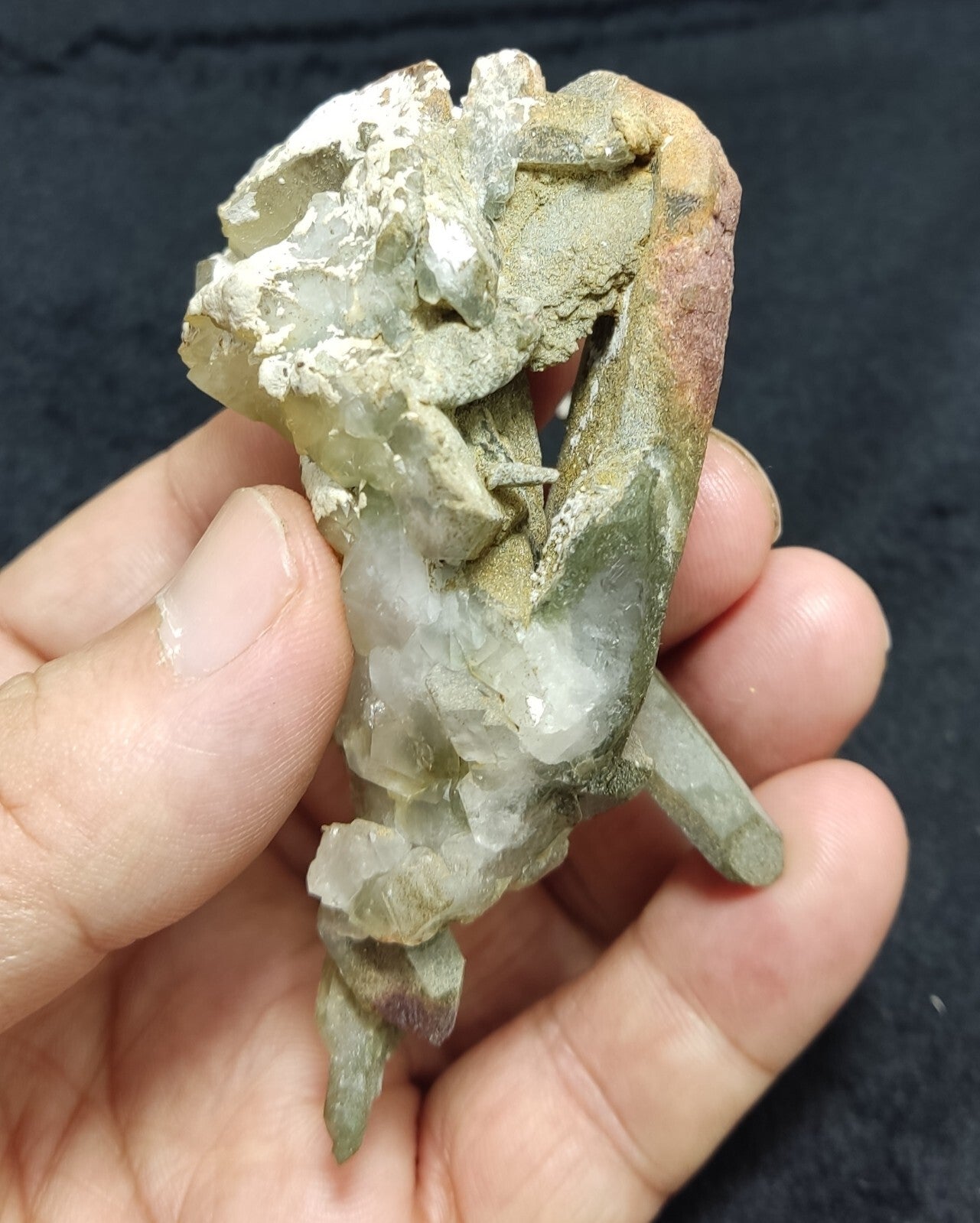 An Aesthetic Natural beautifully terminated Chlorite Quartz cluster 89 grams