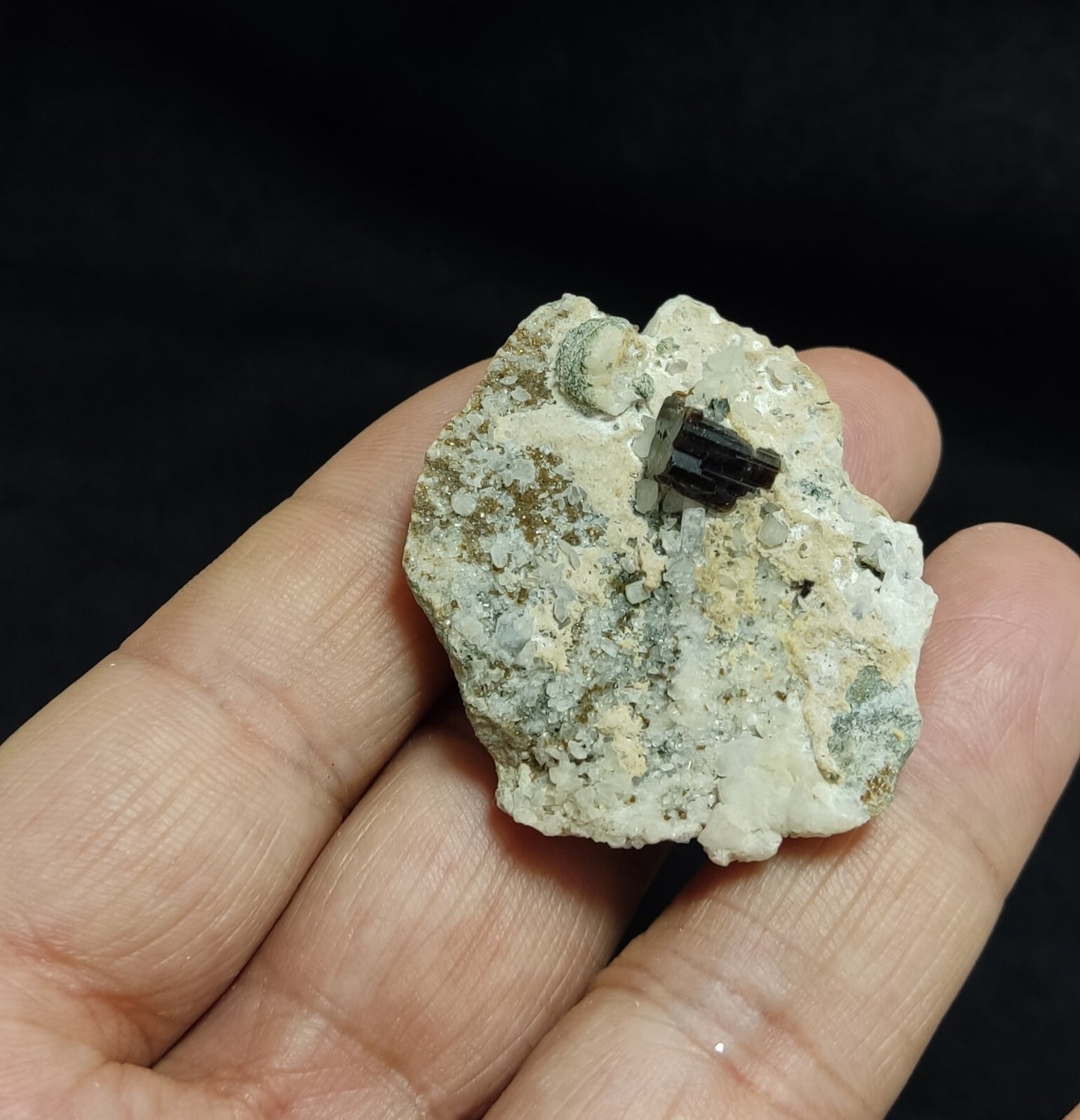 An amazing crystal specimen of dark brown Vesuvianite on matrix 27 grams