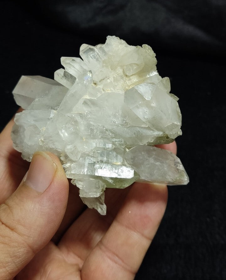 Natural Chlorite quartz Cluster specimen  143 grams