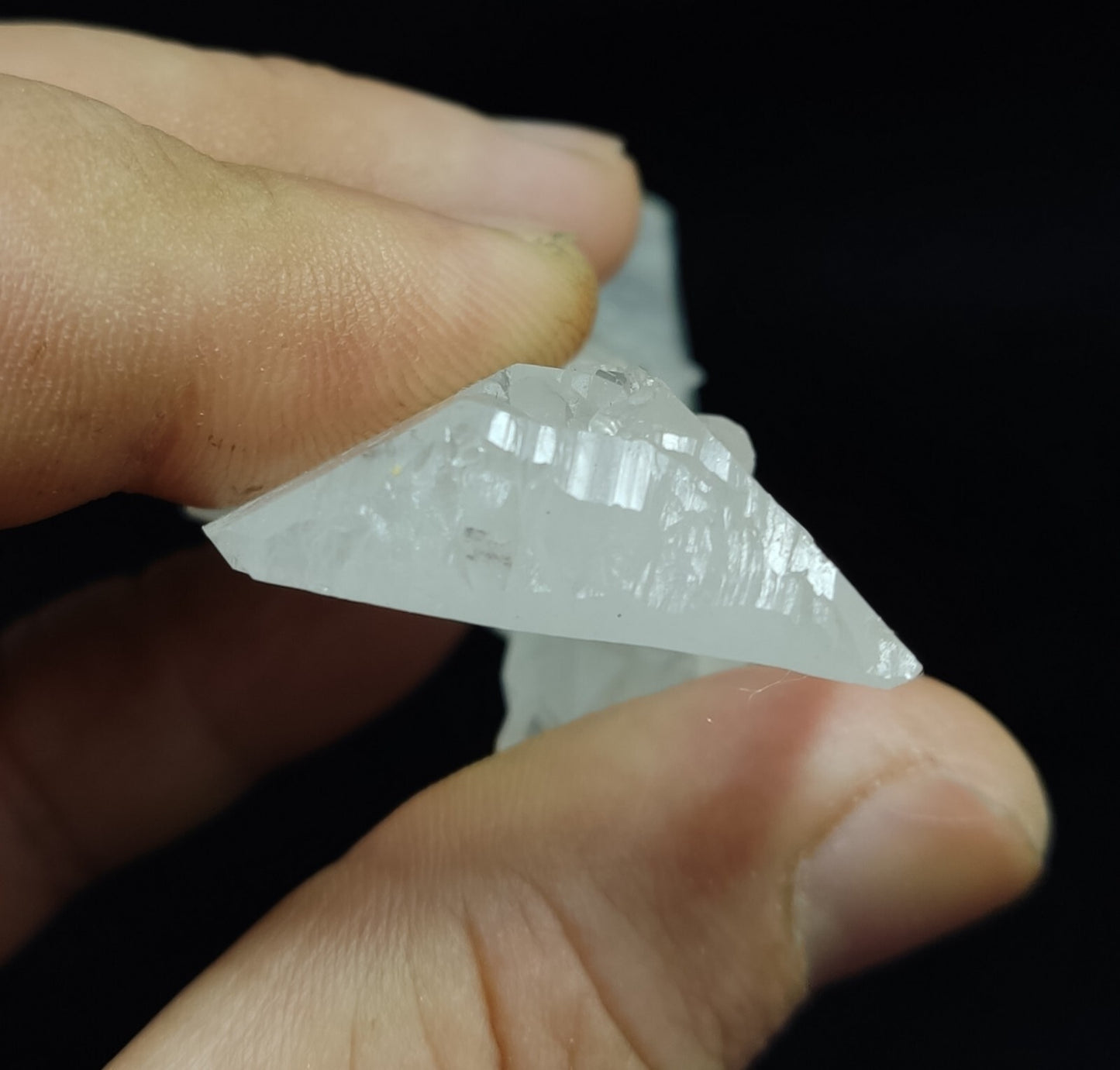 An aesthetic specimen of terminated faden Quartz crystal 54 grams