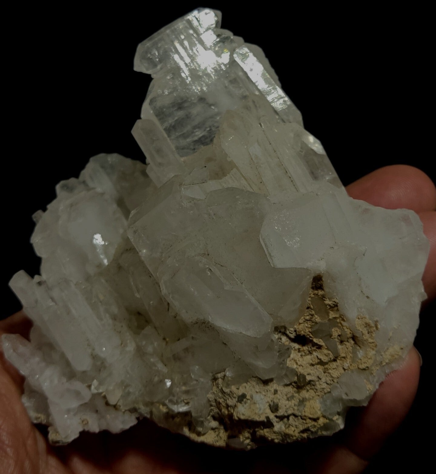 An Aesthetic Specimen Of Faden Quartz Cluster 295 grams