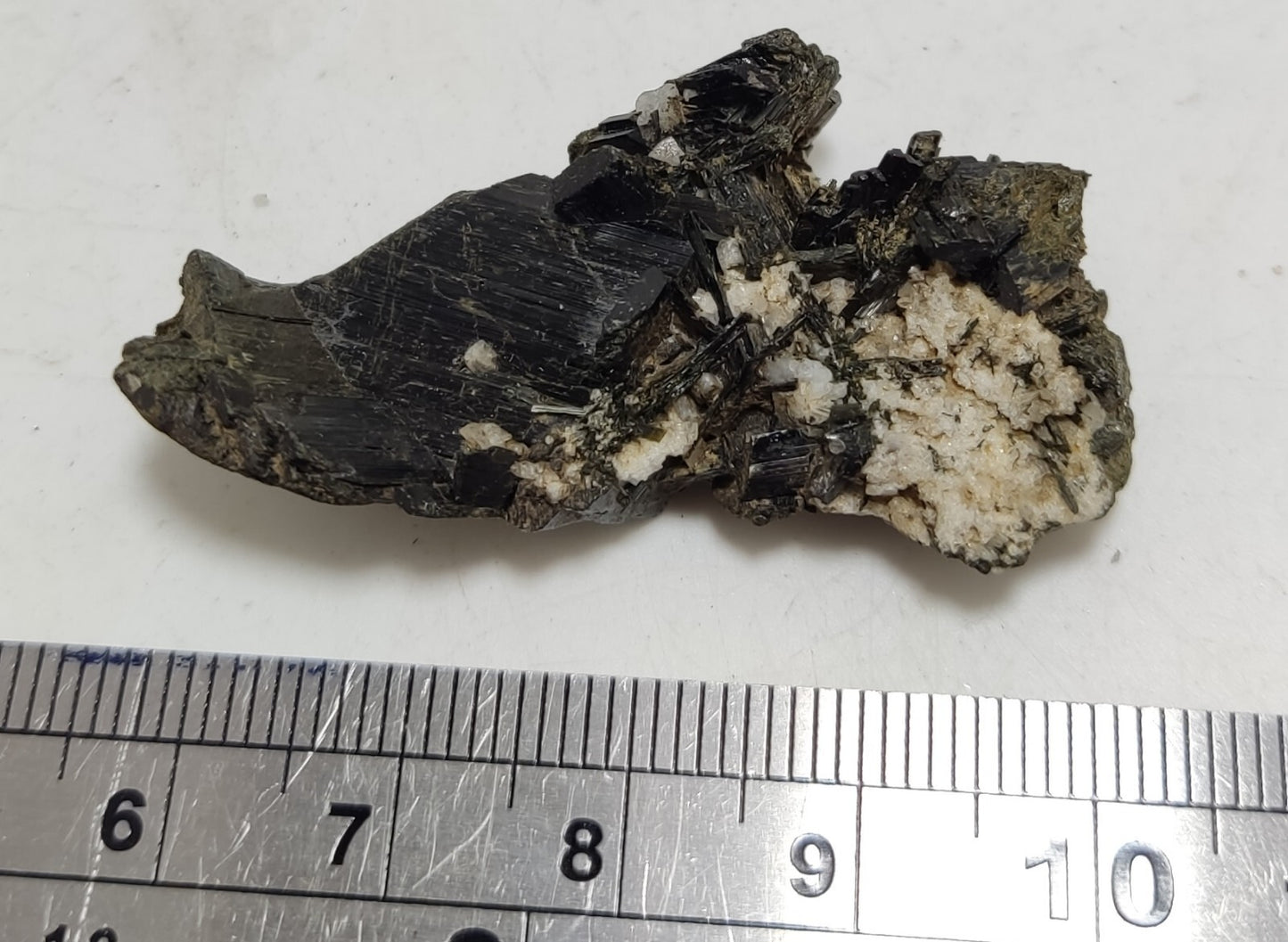 An aesthetic specimen of terminated aegirine crystal cluster 13 grams